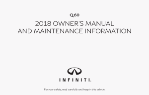2018 Infiniti Q60 Coupe Quick Reference Guide